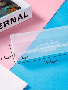 1pc Nail Care Storage Box, Nail Tool Storage Box That Can Hold Nail Files, Pens And Sponges, Ultraviolet Gel Pen, Portable Nail Tools Rectangular Jewelry Storage Box, Transparent Plastic Box For Nail Accessories And Nail Decorations, Nail Patch Storage Container Bag - Multicolor - View 7