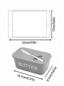 1pc Butter Box,With Butter Spatula,Butter Dish,Cover,Butter Storage Container,Often Suitable For Kitchen Baking And Gift-Giving,Sealed Butter Container Covers The Countertop Or Refrigerator Can Be Cleaned In The Dishwasher - View 3