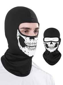 1件/2件装 男女通用 秋冬季骑行拉法帽，户外摩托车全脸面罩保暖帽，适合日常骑行、徒步、滑雪、旅行