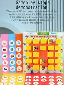 Juguetes de entrenamiento de memoria y enfoque para niños - Ajedrez de memoria, pensamiento lógico, desarrollo de inteligencia, juego de mesa, ajedrez - Multicolor - Ver 9