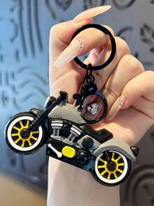 Fashionable Plastic Colorful Cartoon Motorcycle Model Keychain, Keyring, Bag Pendant, Car Decor, Accessory, Holiday, Birthday, Valentine's Day Gift - Multicolor - View 11