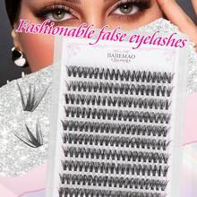 HBZGTLAD 224pcs/Set 14-Row 140pcs 0.05mm Soft Faux Mink Lashes, Mixed Length 9-16mm 3D Russian Volume Eyelash Extensions, Black Makeup Eyelashes In Purple Packaging - 黑色 套裝 - 查看 5