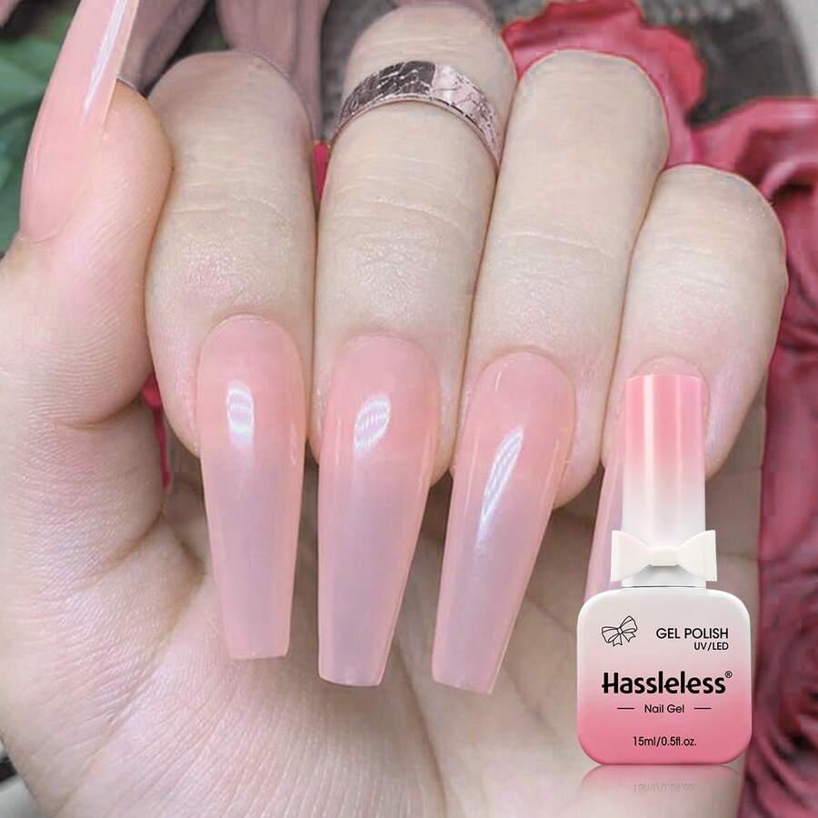 1Pc Hassleless Nail Gel, 15ml Gel Nail Polish, Matching Bottle And Color, Removable Gel Nail Polish Set, Salon-Quality Results, A Must-Have For Women's At-Home DIY Manicures. - 04 - 查看 1