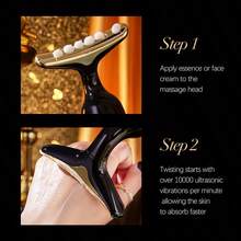 3 In 1 Facial Lifting Device Neck Facial Eye Massage Face Slimmer EMS Beauty Skin Tightening Wrinkle Anti Face Massager - 彩色 - 查看 6