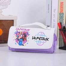 1 pieza Estuche para lápices del Fandom de The Witcher, bolsa de almacenamiento de gran capacidad para artículos de papelería, estuche para lápices de dibujos animados y anime - Multicolor - Ver 13