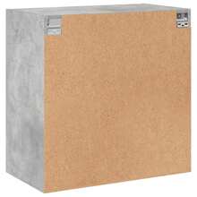 vidaXL Armoire murale avec portes et verre gris béton 68x37x68,5 cm - Gris - Voir 8