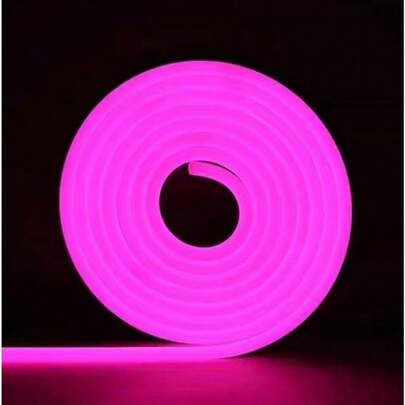 Rolo de 5m de fita LED Mangueira Neon Corte 2,5cm Flexível 12v pronta entrega Com Fonte