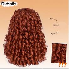 Curly Wig With Bangs, Long Curly Afro Wig With High Elasticity, Fluffy Synthetic Fiber Wig Without Glue, Suitable For Cosplay And Daily Use - Multicolor - View 4
