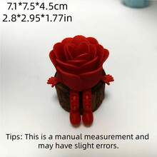 5个3D打印爱心情侣雕像 - 浪漫交织的心形装饰，塑料/户外装饰，非常适合办公室、家居，或作为礼物送给爱人、挚友，以及婚礼、周年纪念日、情人节等特殊场合。 - 彩色 - 查看 11