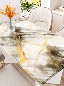 加厚大理石纹自粘纸卷，防水可移除可剥离表面，适用于厨房橱柜、浴室桌子、家具、桌面保护 - 彩色 - 查看 2