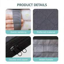 无纺布软布收纳袋，无钢架毛毯收纳袋，床底收纳袋，衣物毛毯收纳袋，大容量移动收纳箱，适用于卧室收纳 - 灰色 - 查看 8