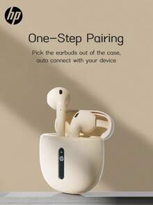 HP 5.3 无线耳机，30 小时超长续航，触控音量控制，兼容台式机、笔记本电脑、手机等多种设备，时尚休闲，是送给女学生的精美圣诞礼物，附赠耳机收纳袋，Type-C 接口 - 查看 3