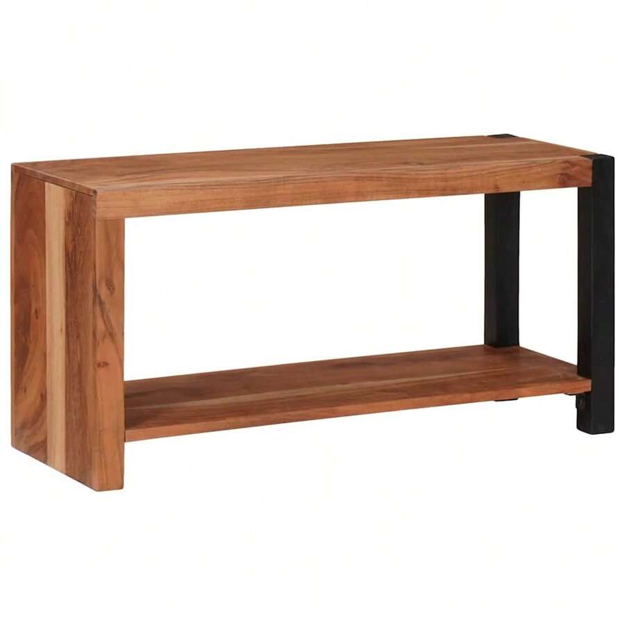 vidaXL Étagère Marron 80 x 30 x 40 cm Massiccio in Bois d'Acacia - Castano - Visualizzare 1