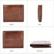 Genuine Leather RFID Anti-Theft Brush Wallet Top Layer Cowhide High-End Business Wallet Classic Fashion Multi Slot Wallet Fall Men's For Man Wallet Christmas Gifts Gift Thanksgiving Vintage Gifts For Men Wallet Purse Wallet Small Wallet Men Wallet Leather - 咖啡 - 查看 12