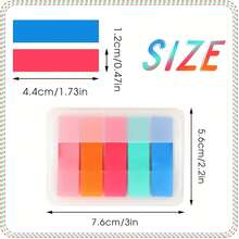 1pc/3pcs/6pcs Transparent Index Stickers With Box, 100 Sheets/Pack, PET File Marker Stickers, Student Reading Stickers, Back To School Student Supplies, Office Stationery - Multicolor - View 2