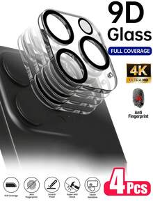 Yezodawee Bộ 4 miếng dán bảo vệ ống kính camera, kính cường lực 9H chống trầy xước cho iPhone 16/14 Pro Max, 15 Pro Max, 16 Pro Max, 14 Pro, 13, 15 Plus - Trong sáng - Xem 31