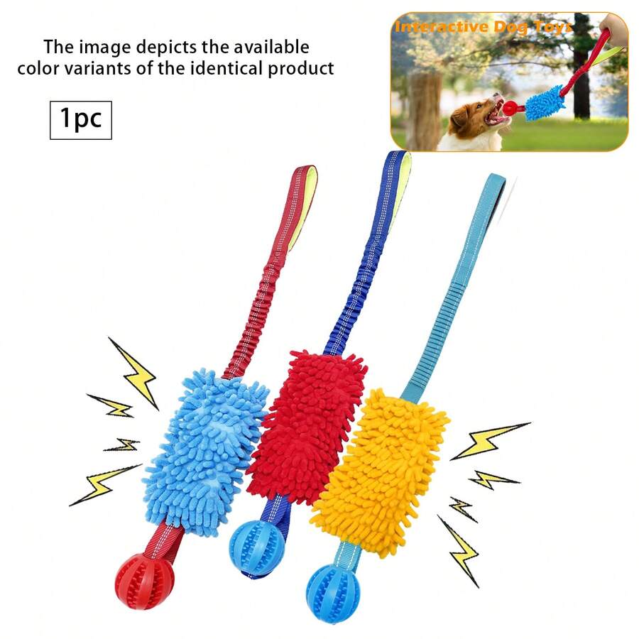 1pc Dog Chew Toy, Outdoor Interactive Toy, Puppy Training Toy, Funny Dog Squeaky Toy - Multicolor - View 1
