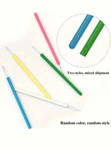 5pcs Colorful Plastic Needle Threaders - Cylindrical Needle Threader Set, DIY Sewing Accessories, Easy Threading Tool, Beading Needle Helper, Elderly Friendly Needle Threaders, Random Color, Mother's Day, Mother's Day Gift, Wedding Season, Graduation Season, Gift For Family And Friends - 彩色 - 查看 11