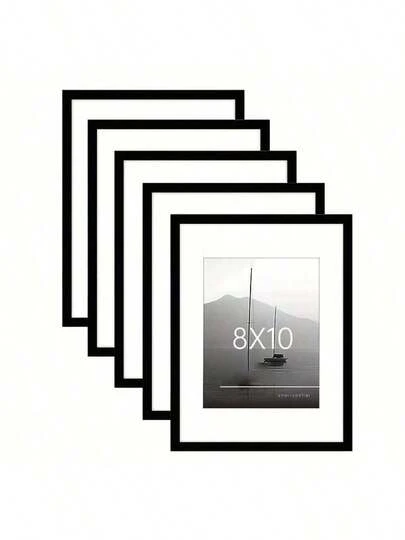 1pc Black Photo Frame, Versatile Design For Wall Or Tabletop Display - Suitable For 12x16", 11x14", 8x10", 5x7", 4x6" Photo Papers, Can Be Hung Or Placed On Desk