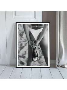 Bộ 1/3/6 tranh nghệ thuật treo tường phong cách cổ điển, tranh đen trắng theo phong cách retro, trang trí tường hiện đại, phù hợp cho văn phòng, phòng tắm, phòng khách, phòng ngủ, trang trí nhà cửa, kiểu không khung, tranh nghệ thuật treo tường có khung. - Đen và trắng - Xem 43