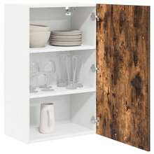 vidaXL Armadio sospeso Chêne fumé et Blanc 50 x 31 x 80 cm - Castano - Visualizzare 3