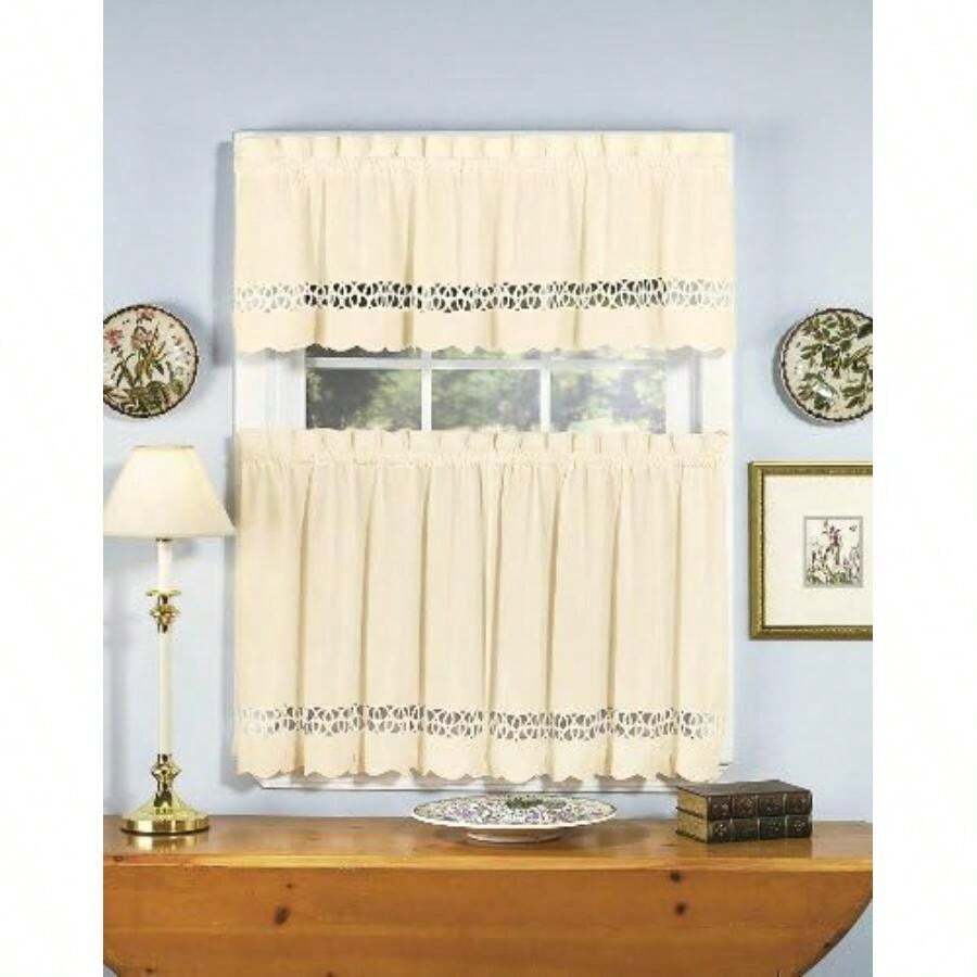 Today'S Curtain Hellina CA1800K - Hellina CA1800K - Tapework Window Swagger, 63 Pulgadas, Color(Crudo 61An x 152.4Al cm (1 Paneles)) - Multicolor - Ver 1