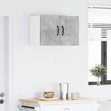 vidaXL Armário de cozinha com porte 2 pcs cinza beton 30 x 31 x 40 cm - Cinza - Ver 4
