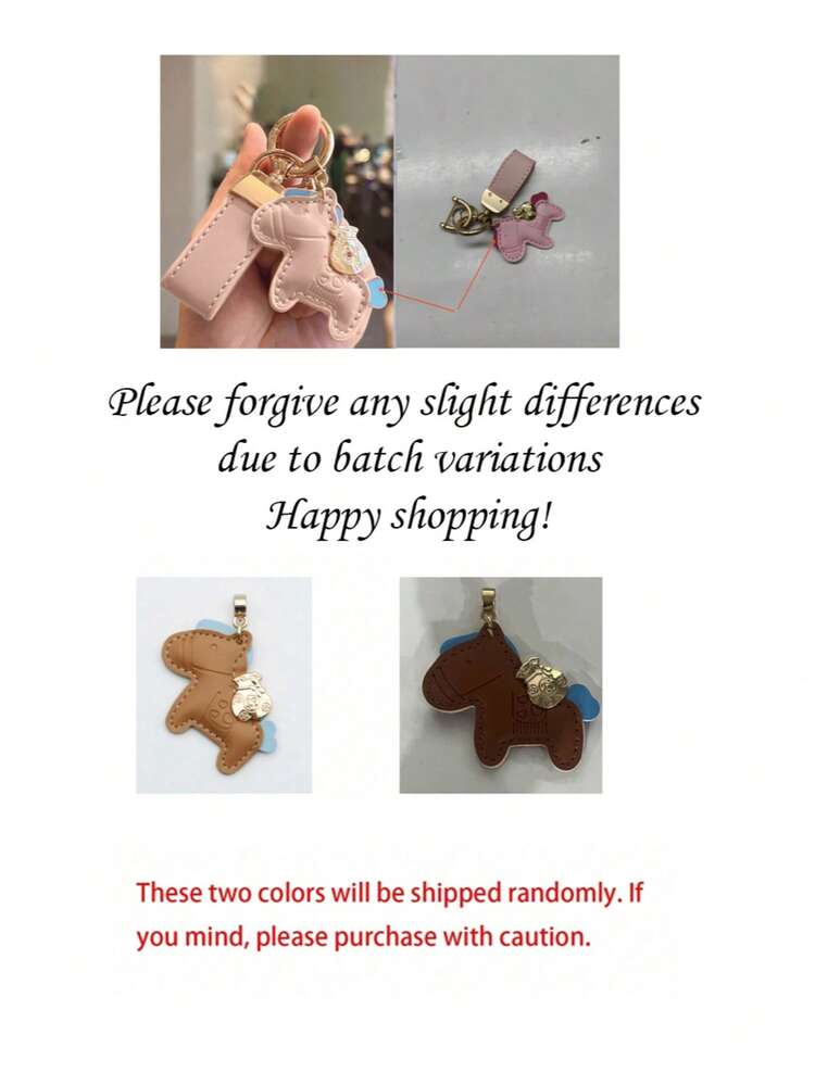 可爱小马造型钥匙扣吊坠，精致情侣包包挂饰，创意个性化配饰，无纺布工艺，无贵金属镀层，可作包包挂饰、车饰，适合装饰背包、手提包、手机壳、挂绳、钥匙扣，是送给朋友、家人和生日的绝佳礼物。 - 彩色 - 查看 10