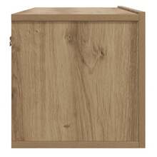 vidaXL Mural TV Meuble chêne artesanal 100x30x30 cm engenharia madeira - Castanho - Ver 5