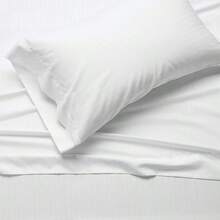 Deluxe Microfiber Striped Sheet Set, Bright White, Twin - SingleBrightWhite - View 2