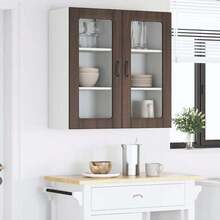 vidaXL Armadio da cucina con porte 2 pz Chêne brun 40 x 31 x 80 cm - Castano - Visualizzare 4