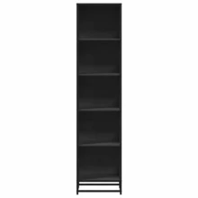 vidaXL Bibliothèque noir 40x35x170,5 cm ingénierie du bois - Noir - Voir 4