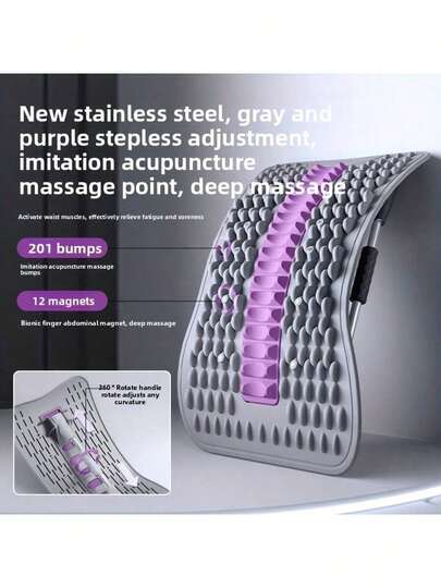 Este cojín de apoyo lumbar cuenta con un diseño de núcleo de espuma flexible y moldeable o de espuma de memoria que se adapta a la curva natural de su columna vertebral. Las correas ajustables o un inserto extraíble le permiten personalizar el grosor y la firmeza, brindando un apoyo personalizado para la parte baja de la espalda, ya sea que esté sentado en un escritorio o en cualquier otro entorno.