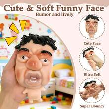 1/2/4pcs Taba Squeeze Toy, Pimple Popping Toy, Handmade Super Soft Squeeze Toy, Fun Stress Relief Toy, Funny Squeeze Toy, Amusing Face Shapes, Cute Face Squeeze Stress Relief Toy, Silicone Mochi Squeeze Toy, Adult & Kids Sensory Anxiety Relief Gift - Multicolor - View 4