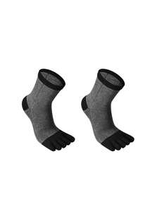 1/2/4 đôi tất nam năm ngón, thoáng khí, kháng mùi, cao đến giữa bắp chân, có khe hở giữa các ngón, phù hợp cho mọi mùa, tất đôi. - Nhiều màu - Xem 7