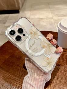 1 件透明磁性无线充电百合花软硬手机壳，防刮、防指纹，兼容 iPhone 15、16 Pro/Pro Max、14、15、16 Plus，男女通用，可用作节日礼物防水防震防摔 - 彩色 - 查看 31