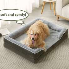 Pet Beds For Large Dogs, Dog Bed For Large Dogs, Big Dog Bed For Large Dogs, Xl Dog Beds For Extra Large Dogs Washable, Dog Beds Large, Xl Dog Bed Washable, Washable Waterproof Dog Bed, Dog Bed For Large Dogs - Orthopedic High Quality Puppy Beds With Removable Washable Cover, Egg Crate Foam Pet Mat, Suitable For Pet Up To 65 Lbs, Dog Bed, Dog Beds Large Sized Dog, Pet Bed, Dog Beds,Dog Beds Large Sized Dog,Large Dog Bed, Dog Bed Large, Dog Bed Orthopedic, Large Dog Beds, Dog Bed Large Size Dog, Large Dog Beds With Washable Covers, - Xám - Xem 10