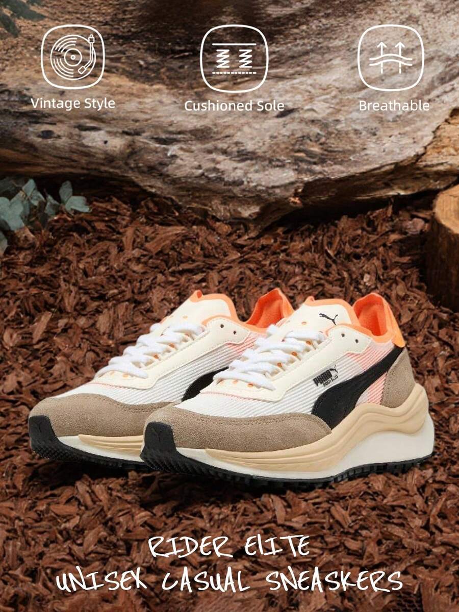 Puma Rider Elite Unisex Casual Shoes, Low-Top Lightweight Comfortable Retro Sneakers