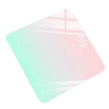 Báscula de baño para pesar, báscula digital de alta precisión para personas, incluye baterías mejoradas, tamaño compacto, pantalla LED, vidrio templado resistente de alta calidad, 181 kg, color rosa - Albaricoque - Ver 1