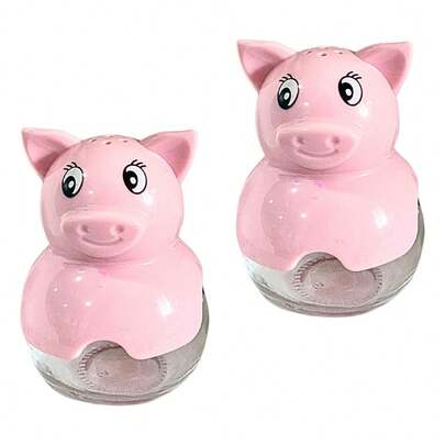 TendenciaSalero Pimentero De Puerquito  Vidrio 6 Piezas  Calidad RosaCalidad premium