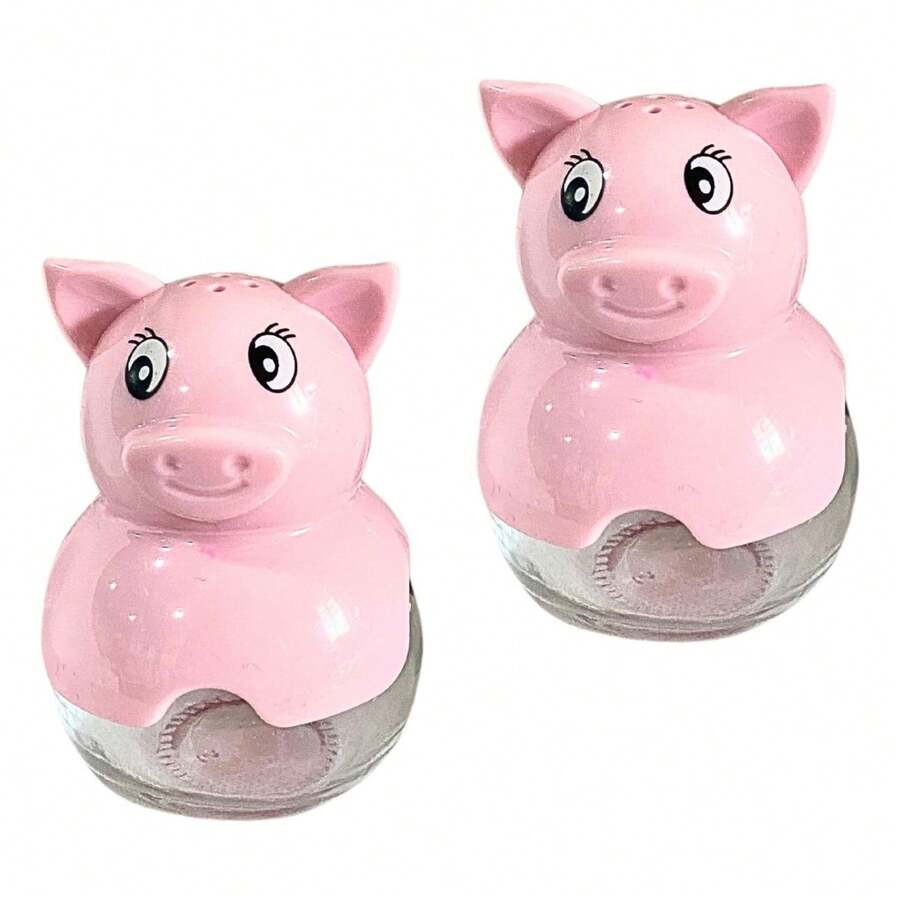 TendenciaSalero Pimentero De Puerquito  Vidrio 6 Piezas  Calidad RosaCalidad premium - ROSA - Ver 1