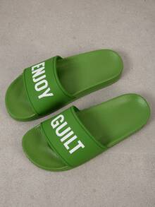 New Fashion Slippers Women High Elastic Rubber Sole Ladies Plastic Slippers, Comfortable Soft Versatile Commuting Lightweight Non-Slip Casual Home Slippers - Green - View 11