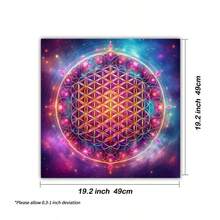 1PC Enchanting Tablecover Elegant Sun And Moon Mandala Talobu Altar Cloth Starry Sky Table Cloth Witchcraft Astrology Black Oracle Mat Tarot Tablecloth Boho Playmat Cloth Home Decor - Multicolor - View 8