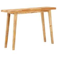 vidaXL Mesa de comedor natural madera maciza de mangue 100 x 35 x 75 cm - Marrón - Ver 2
