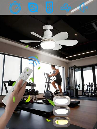 30W LED Ceiling Fan, E27 Socket, Wireless Remote Control, 3 Adjustable Lighting Modes, Smart Home Ceiling Fan For Living Room