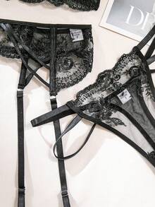 Women Bra And Panty Sets - 黑色 - 查看 8