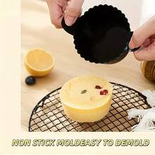 Silicone Air Fryer Egg Mold, Steamer Cup And Muffin Cup, Large Silicone Egg Shaped Mold - Multicolor - View 8