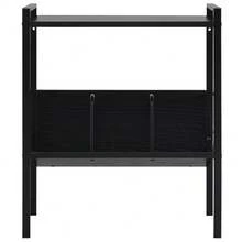 vidaXL Bibliothèque 2 ebenex negro 52x28x59 cm ingeniería de la madera - Negro - Ver 3