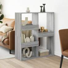 vidaXL Cloison de separation sonoma gris 100x33x115 cm made of engineering - Grigio - Visualizzare 1
