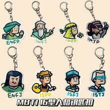 MBTI 16 Personality Type Keychain, Cute Cartoon Pendant, Creative Gift For Students, Toys, Gifts, Birthday, Christmas - Multicolor - View 3